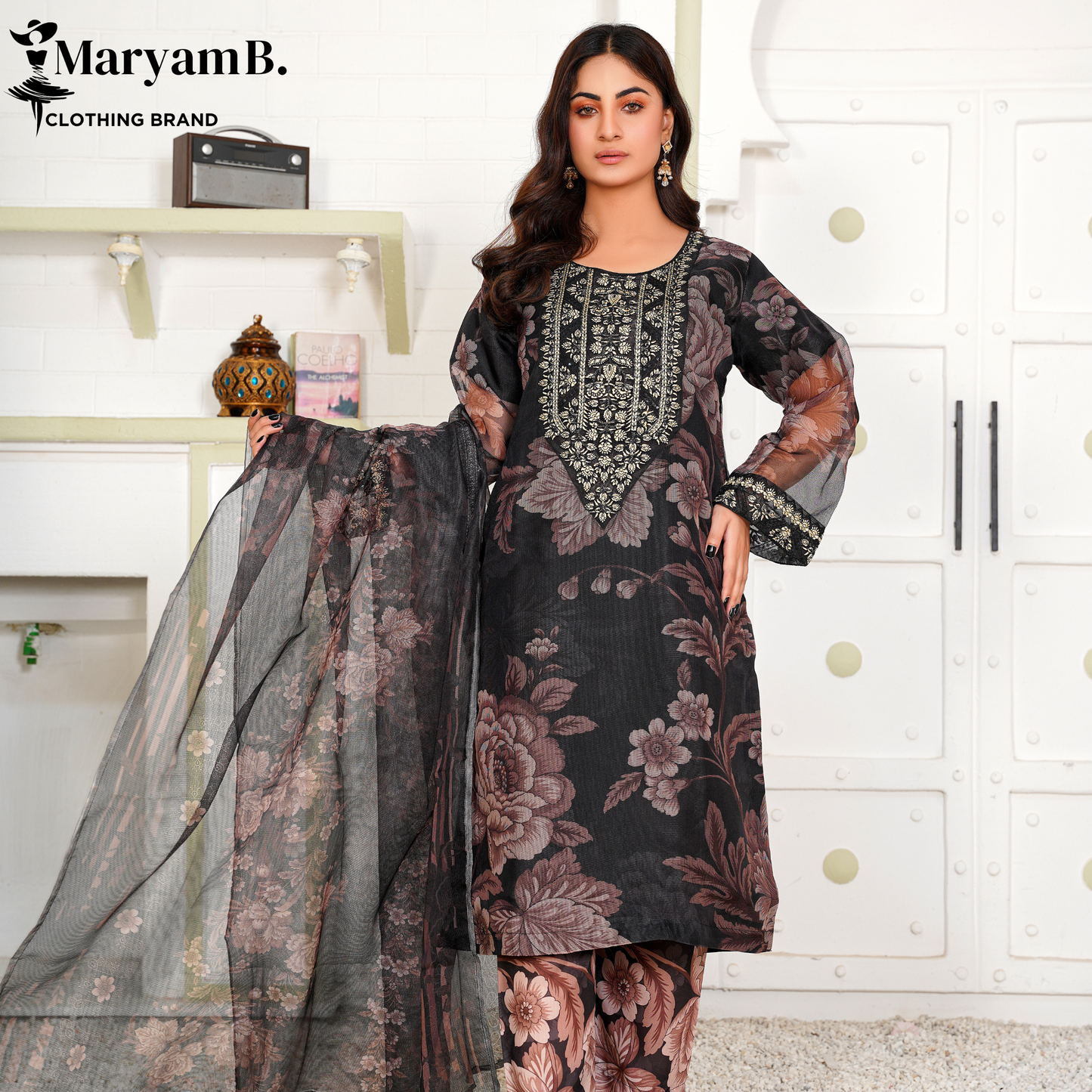 3 PCS EMBROIDY STITCH SUIT