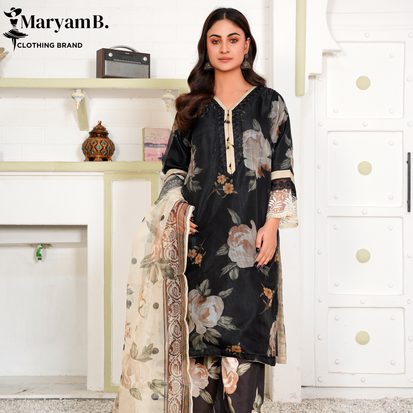 3 PCS EMBROIDY STITCH SUIT