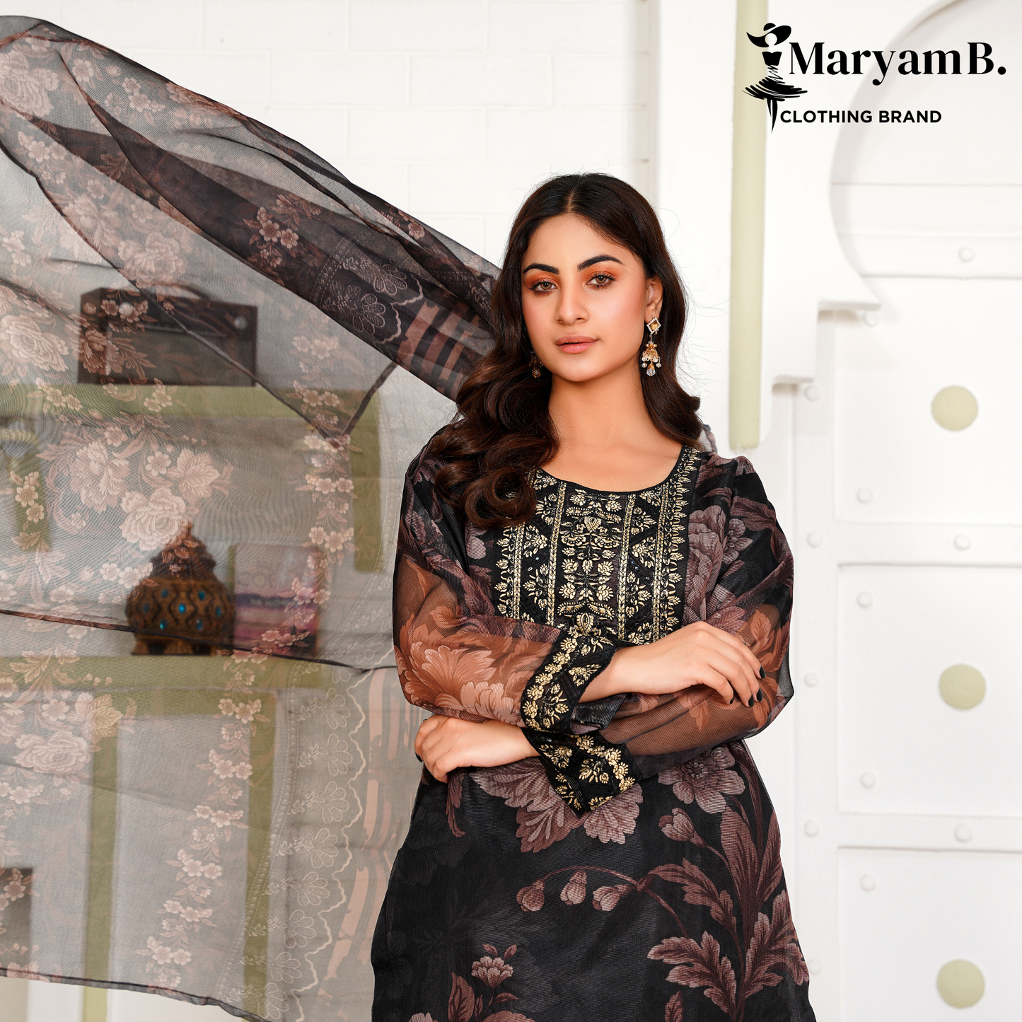 3 PCS EMBROIDY STITCH SUIT