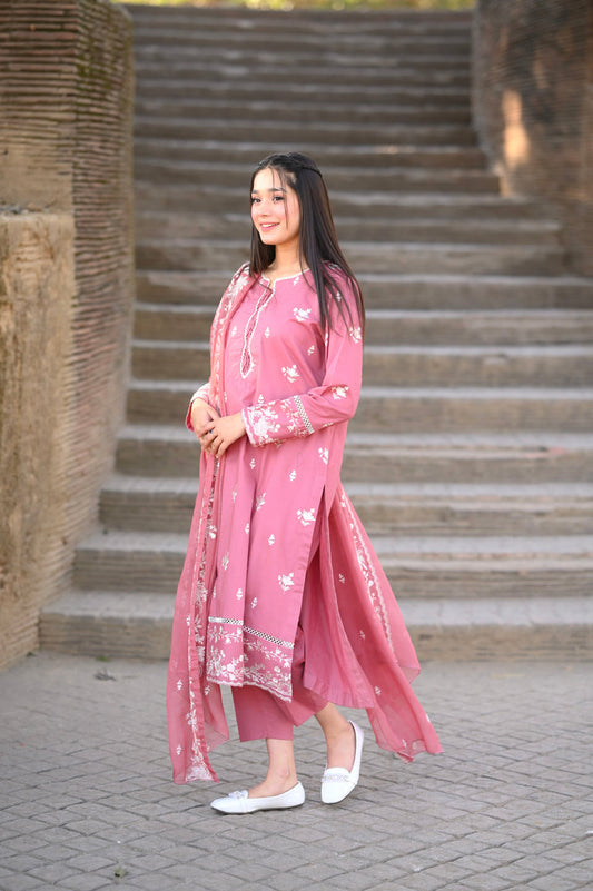 BLUSH 3PC EMBROIDED