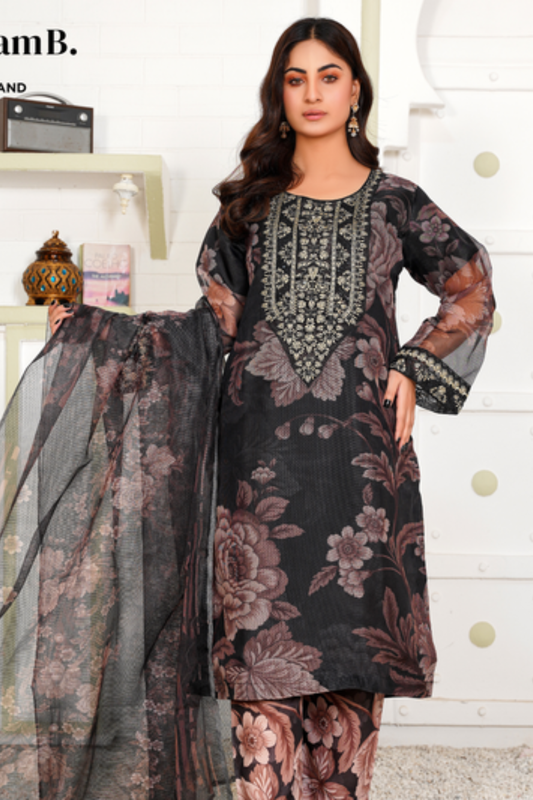 3 PCS EMBROIDY STITCH SUIT